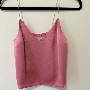 Kookai » Pink Cami Top w Gold Chain Straps